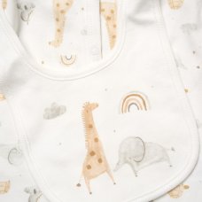G13160NB: Baby Unisex Giraffe & Elephant 6 Piece Mesh Bag Gift Set (NB-6 Months)